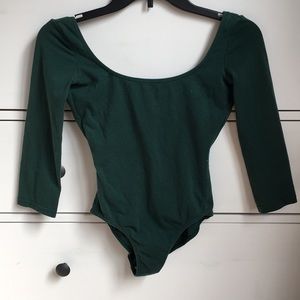 Bloch dark green leotard